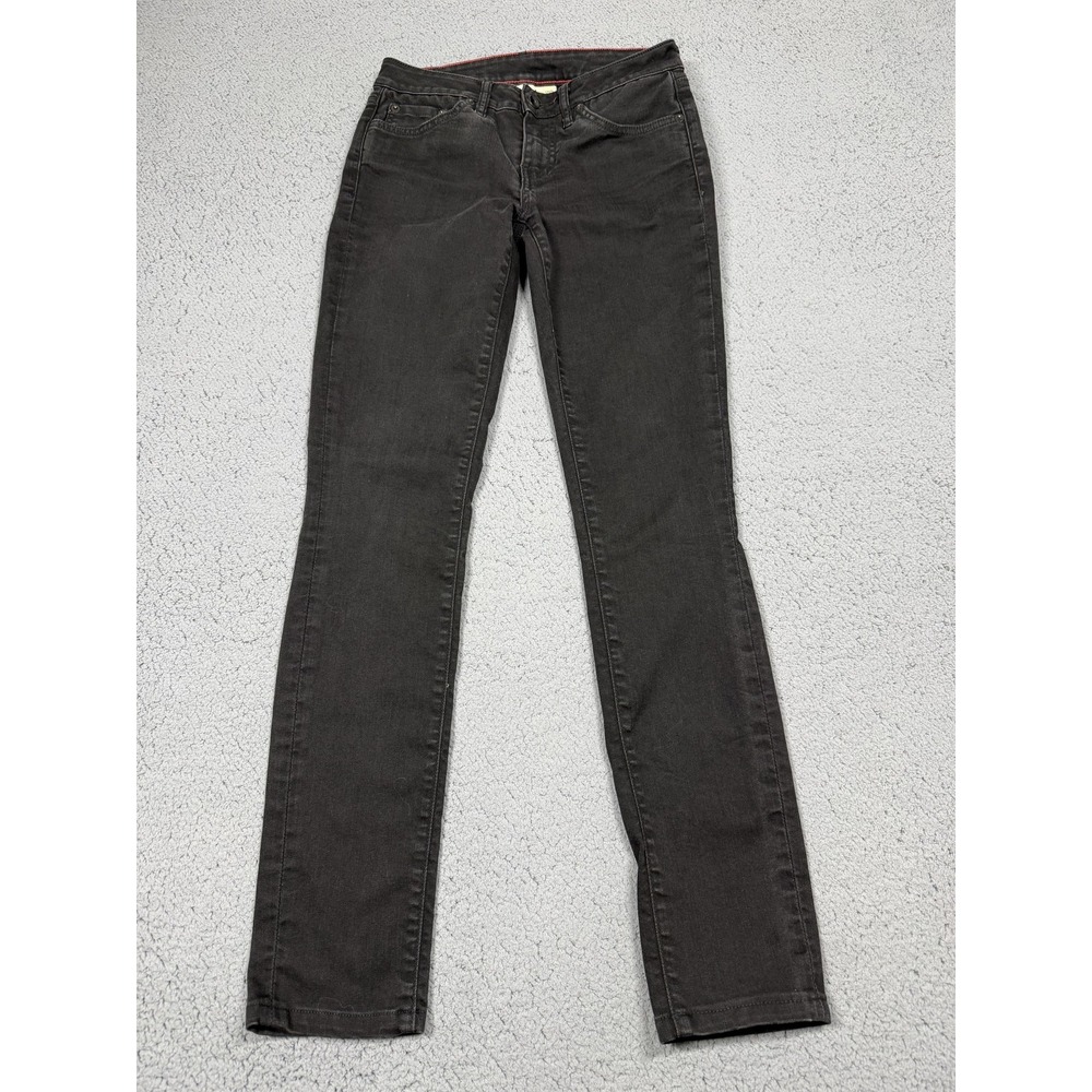 Raleigh Denim Jeans Womens 25 Charcoal Gray Surry Slim Straight Stretch Made USA